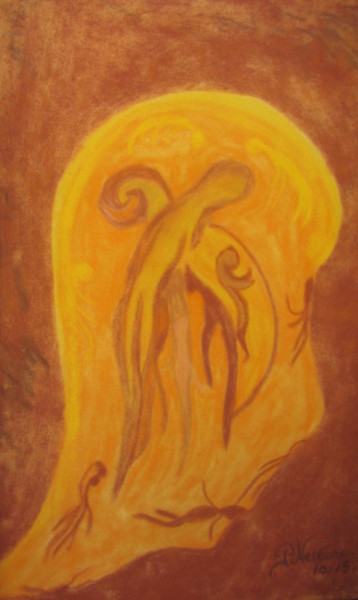 Dessin intitulée "La faiseuse d'Anges…" par Patricia Neveux, Œuvre d'art originale, Pastel