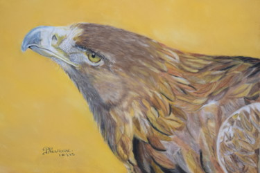 Dessin intitulée "Aigle Royal" par Patricia Neveux, Œuvre d'art originale, Pastel