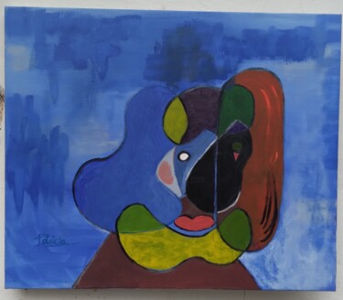 Картина под названием "O palhaço l" - Patricia Olìveira, Подлинное произведение искусства, Акрил Установлен на Деревянная ра…
