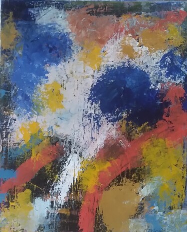 Painting titled "Arte Abstrata acríl…" by Patricia Olìveira, Original Artwork, Acrylic