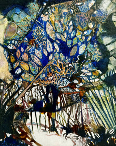 Painting titled "L’arbre de vie" by Patricia Quenouillere, Original Artwork, Acrylic