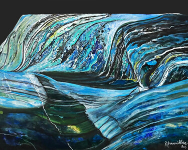Pintura intitulada "Le Glacier" por Patricia Quenouillere, Obras de arte originais, Acrílico