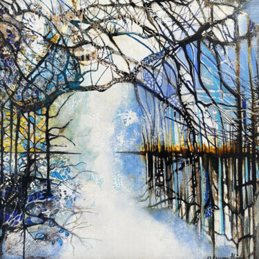 Peinture intitulée "Passage vers l’inco…" par Patricia Quenouillere, Œuvre d'art originale, Acrylique