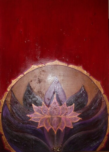 Schilderij getiteld "Temple Energy" door Patricia Queritet, Origineel Kunstwerk