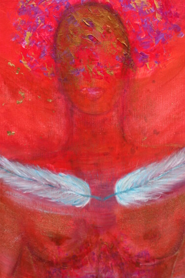 Schilderij getiteld "kundalini awakening" door Patricia Queritet, Origineel Kunstwerk, Anders