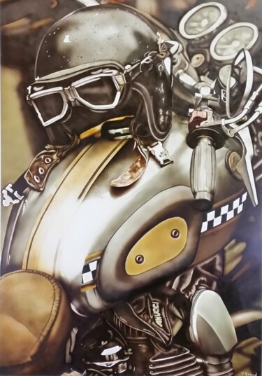 Картина под названием "moto.jpg" - P.Renaud, Подлинное произведение искусства