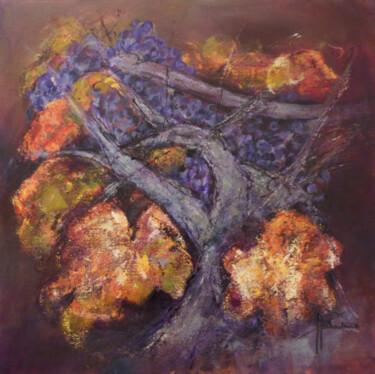Картина под названием "Un tourment de cep" - Patricia Ritschard, Подлинное произведение искусства, Акрил Установлен на Дерев…