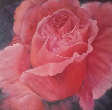 Painting titled "Elegance" by Patricia Sannier, Original Artwork, Oil