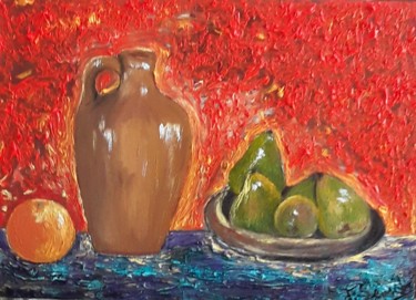 Peinture intitulée "Nuance de fruits et…" par Patricia Sensidoni, Œuvre d'art originale, Huile