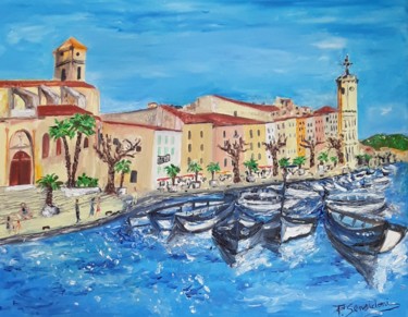Peinture intitulée "Le port de la Ciotat" par Patricia Sensidoni, Œuvre d'art originale, Huile Monté sur Châssis en bois