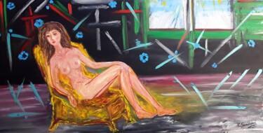 Pintura titulada "Prélude" por Patricia Sensidoni, Obra de arte original, Oleo Montado en Bastidor de camilla de madera