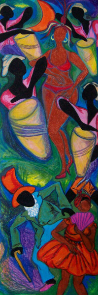 Pintura titulada "Abriendo la noche" por Patricia Silva Ibáñez, Obra de arte original, Oleo