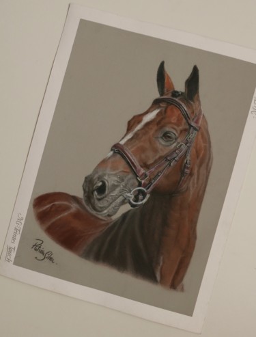 Pittura intitolato "Cavalo" da Patricia Silva, Opera d'arte originale, Pastello