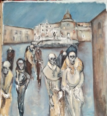 Pittura intitolato "Les Revenants" da Patricia Vasseur, Opera d'arte originale, Olio Montato su Telaio per barella in legno