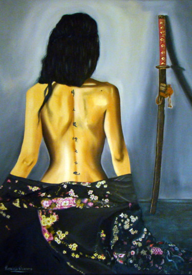 Painting titled "Katana" by Patricia Vicente, Original Artwork, Other