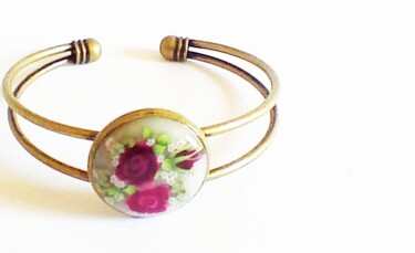 Design intitulée "bracelet jonc doubl…" par Patricia Vigeoz, Œuvre d'art originale, Bracelets