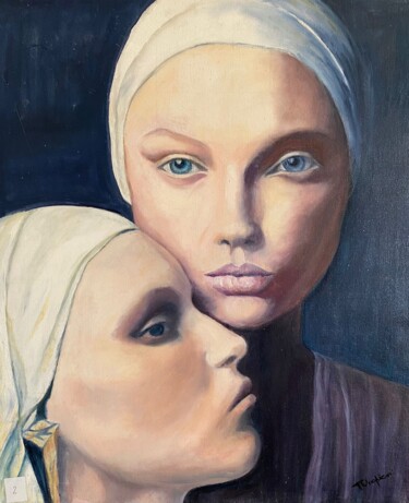 Peinture intitulée "Regards" par Patricia Viglieri, Œuvre d'art originale, Huile