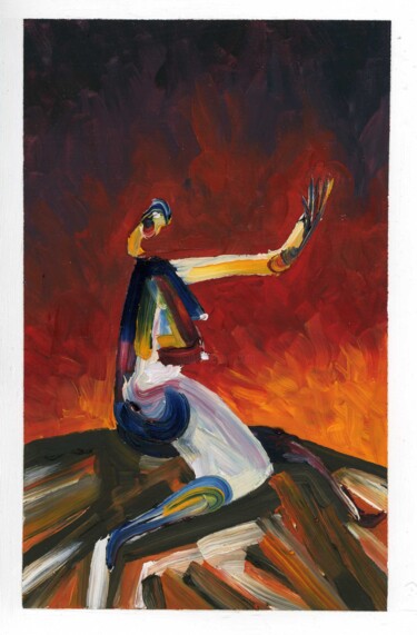 Malerei mit dem Titel "Diablo." von Patricia, Original-Kunstwerk, Öl