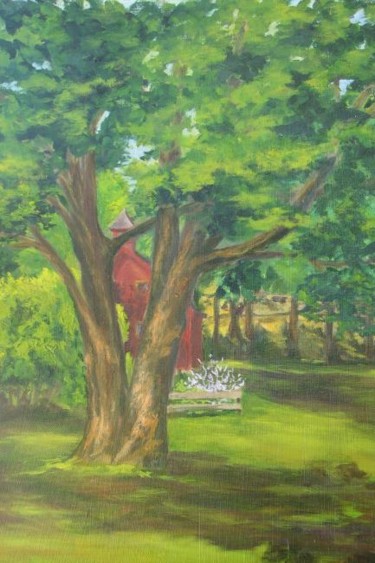 Painting titled "Summer Light, After…" by Patricia Barone, Original Artwork, Oil