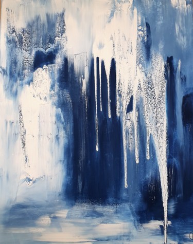 Pittura intitolato "Grotte bleue" da Patricia Concordet (Patriciachevalblanc), Opera d'arte originale, Acrilico