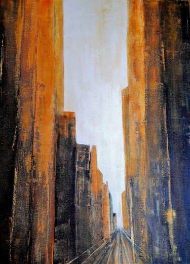 Painting titled "Confinement" by Patricia Concordet (Patriciachevalblanc), Original Artwork, Acrylic
