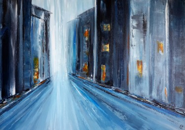 Painting titled "Ruelles" by Patricia Concordet (Patriciachevalblanc), Original Artwork, Acrylic