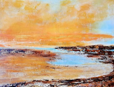 Schilderij getiteld "Soleil couchant" door Patricia Concordet (Patriciachevalblanc), Origineel Kunstwerk, Acryl