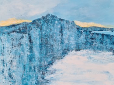 Картина под названием "Falaises bleues" - Patricia Concordet (Patriciachevalblanc), Подлинное произведение искусства, Акрил