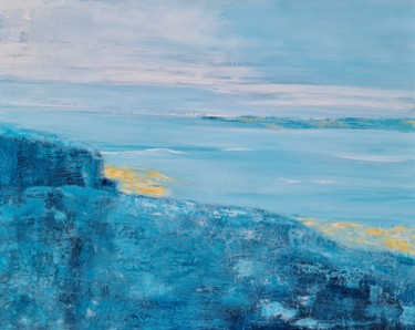 Malerei mit dem Titel "Bretagne bleue" von Patricia Concordet (Patriciachevalblanc), Original-Kunstwerk, Acryl