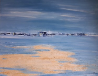 Painting titled "Plage" by Patricia Concordet (Patriciachevalblanc), Original Artwork, Acrylic