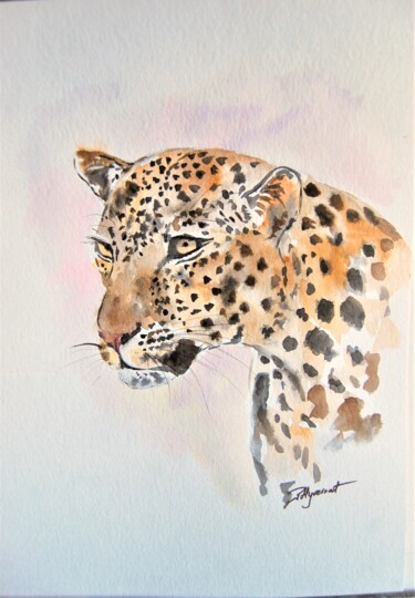 Painting titled "jaguar" by Patricia Hyvernat, Original Artwork, Ink