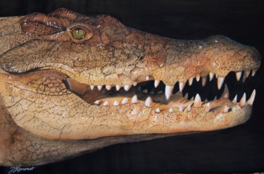 "crocodile du Nil -a…" başlıklı Tablo Patricia Hyvernat tarafından, Orijinal sanat, Suluboya