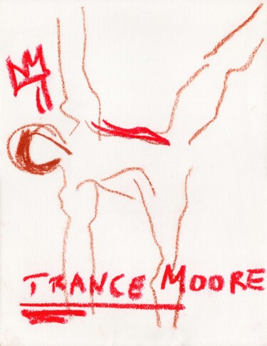 Dessin intitulée "Danseur Trance More" par Patricia Lardé, Œuvre d'art originale, Pastel