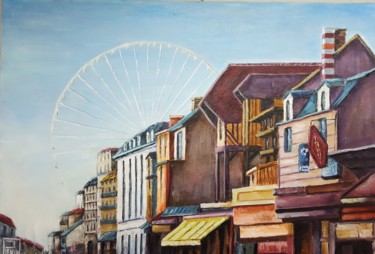 Painting titled "Cabourg" by Patricia Lejeune, Original Artwork, Acrylic