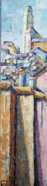 Painting titled "Villefranche sur me…" by Patricia Lejeune, Original Artwork, Acrylic