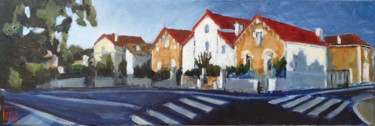 Peinture intitulée "Rue du 8 mai" par Patricia Lejeune, Œuvre d'art originale, Huile