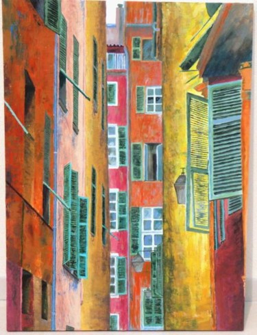 Painting titled "Vieux Nice" by Patricia Lejeune, Original Artwork