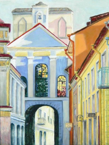 Peinture intitulée "Porte de L'Aurore" par Patricia Lejeune, Œuvre d'art originale
