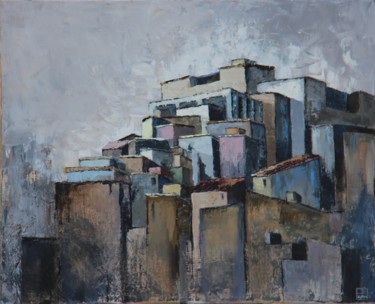 Malerei mit dem Titel "Favela Nord" von Patricia Lejeune, Original-Kunstwerk