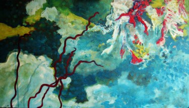 Peinture intitulée "Dasar laut" par Patricia Lévy, Œuvre d'art originale, Acrylique