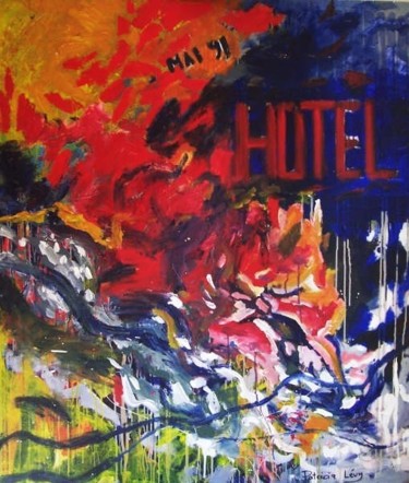 Painting titled "« Hôtel »" by Patricia Lévy, Original Artwork, Acrylic