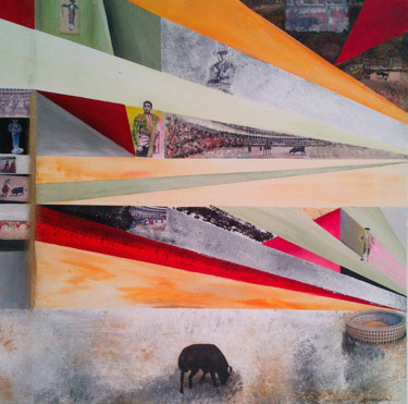 Malerei mit dem Titel "Torero" von Patricia Savoini, Original-Kunstwerk, Acryl