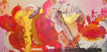 Malerei mit dem Titel "Soir" von Patricia Savoini, Original-Kunstwerk, Acryl