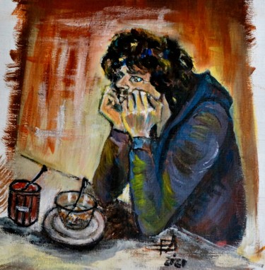 Painting titled "Le petit déjeuner 1" by Patricia Segond, Original Artwork, Acrylic
