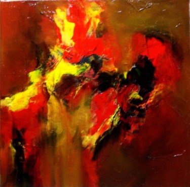 Peinture intitulée "Ecrin rouge" par Patricia Spitz, Œuvre d'art originale