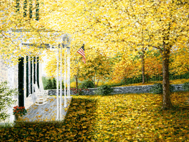 Painting titled "Glory of Autumn" by Patrick Antonelle, Original Artwork, Oil