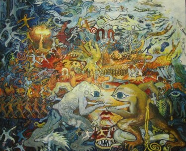 Peinture intitulée "APOCALYPSE" par Patrick Basset, Œuvre d'art originale, Huile