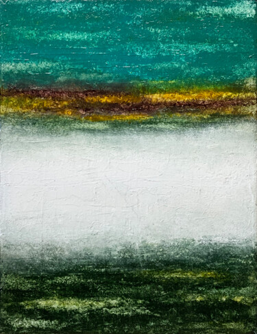 Painting titled "FOG-Small" by Patrick Bel, Original Artwork, Acrylic Mounted on Wood Stretcher frame