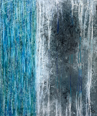 Картина под названием "Kind-of-Blue" - Patrick Bel, Подлинное произведение искусства, Акрил