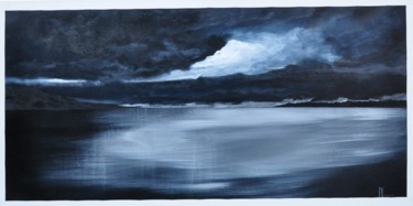 Peinture intitulée "orage" par Bernon, Œuvre d'art originale, Acrylique